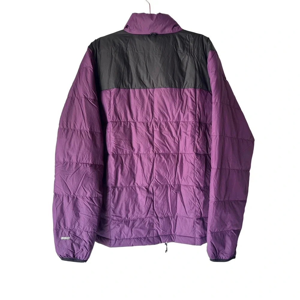 The North Face 550 Down Puffer Jacket Mens Large Purple Black Full Zip